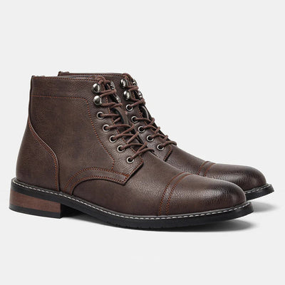 Keith | Vintage Derby Boots with Toe Cap