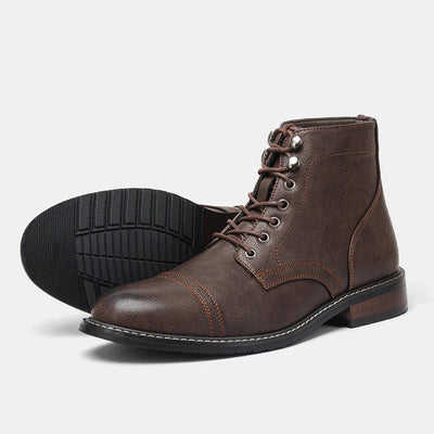 Keith | Vintage Derby Boots with Toe Cap