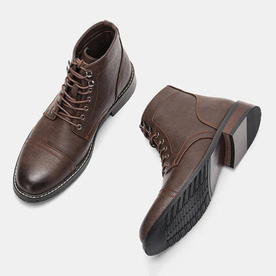 Keith | Vintage Derby Boots with Toe Cap