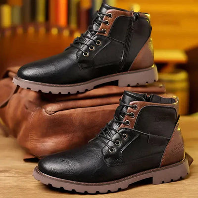 Jethro | Lace-up boots made of sturdy leather