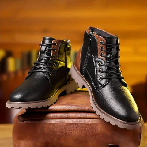 Jethro | Lace-up boots made of sturdy leather